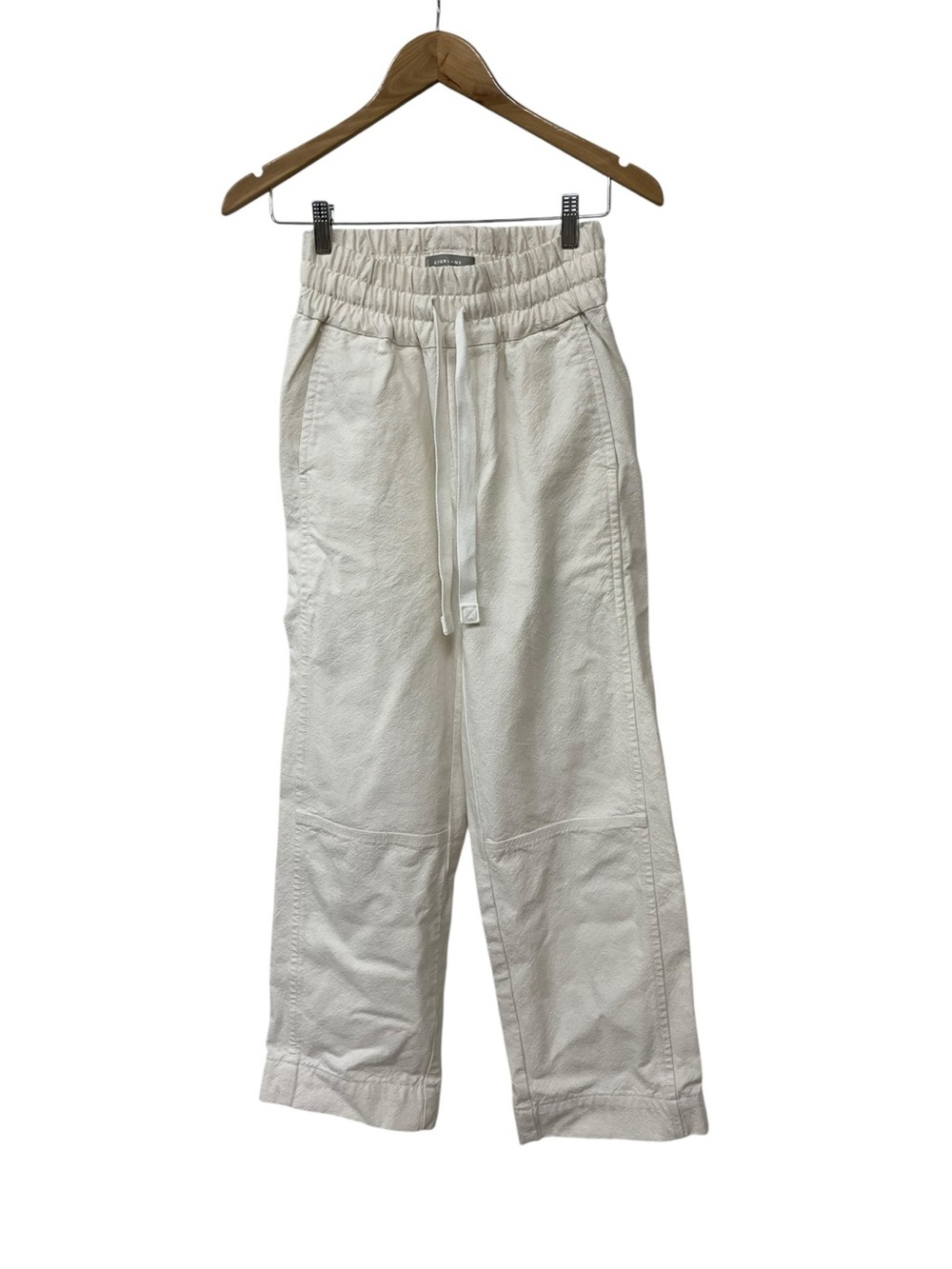 Everlane The Canvas Organic Cotton Pull-On Pant Relaxed Fit Ivory XXS